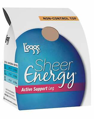 Reinforced Toe Pantyhose 4-pack L'eggs Sheer Energy Active Support Non Control