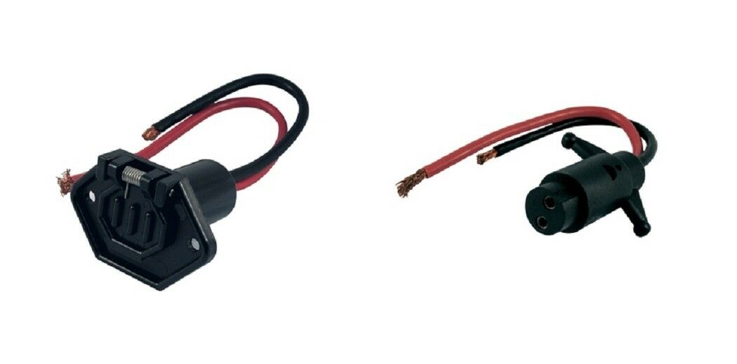 Boat Trolling Motor Plugs 2 Wire 8 Gauge 12 24 Volt Replace Marinco