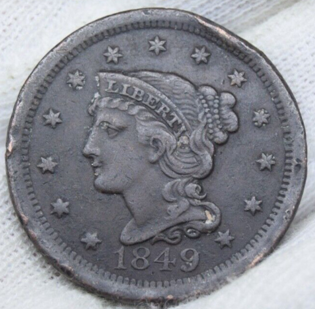 Usa United States 1849 Large Cent
