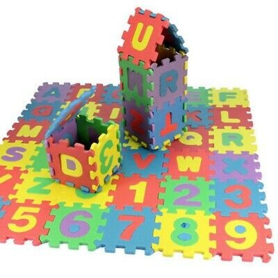 36pcs Eva Soft Foam Baby Children Kids Play Mat Alphabet Number Puzzle Jigsaw Us